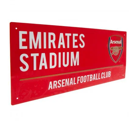 Arsenal FC Red Metal Street Sign | official licensed product