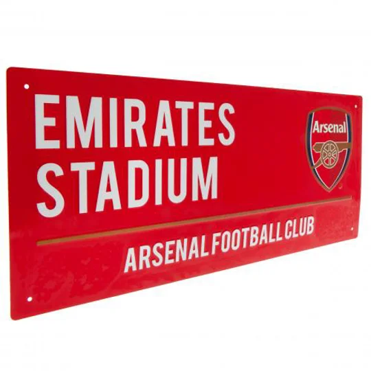 Arsenal FC Red Metal Street Sign | official licensed product