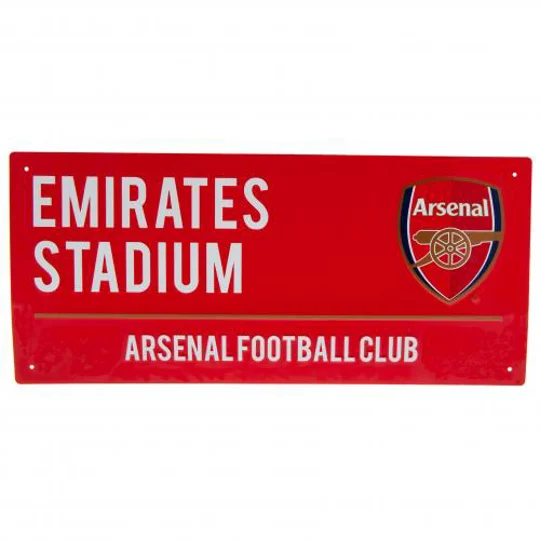 Arsenal FC Red Metal Street Sign | official licensed product