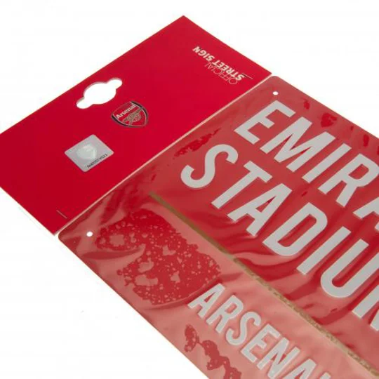 Arsenal FC Red Metal Street Sign | official licensed product