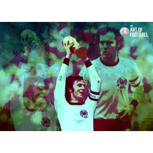 Germany Franz Beckenbauer Iconic World Cup Retro Digital Print