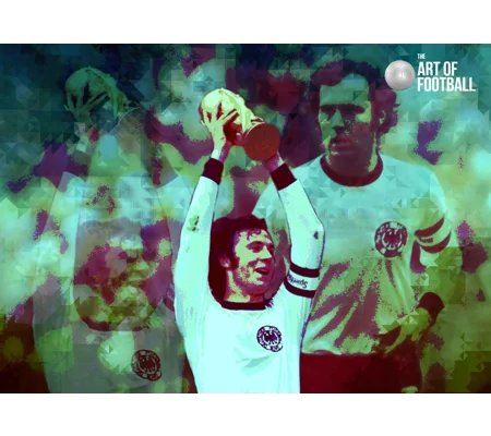 Germany Franz Beckenbauer Iconic World Cup Retro Digital Print