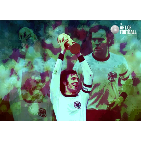 Germany Franz Beckenbauer Iconic World Cup Retro Digital Print