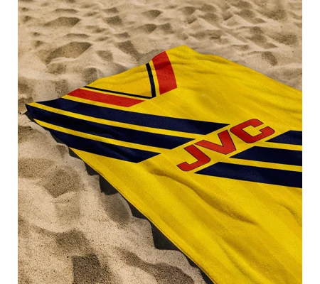 Gooners Retro 1993 Away Shirt-Inspired Beach Towel | Retro Football Accessory