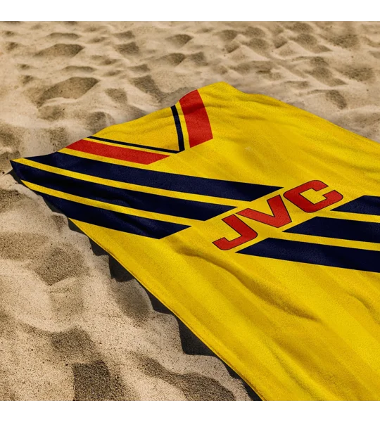 Gooners Retro 1993 Away Shirt-Inspired Beach Towel | Retro Football Accessory