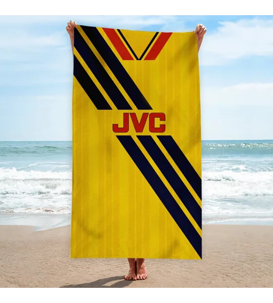 Gooners Retro 1993 Away Shirt-Inspired Beach Towel | Retro Football Accessory