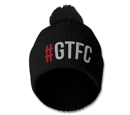 Grimsby-Inspired Hashtag Embroidered Retro-Style Bobble Hat