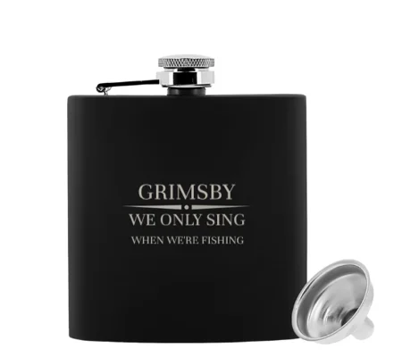 Grimsby-Inspired 6oz Luxury Hip Flask | Football Fan Gift