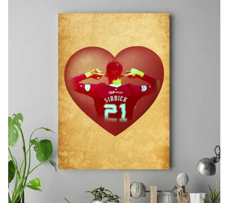 Hearts Toby Sibbick Football Canvas Print