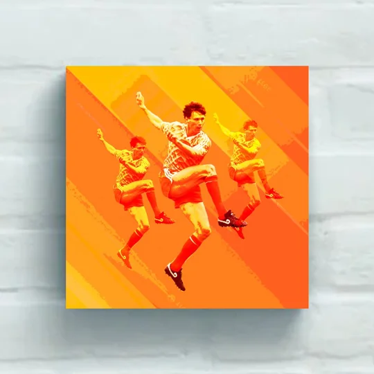 Holland player Van Basten-inspired soccer Holland player canvas print