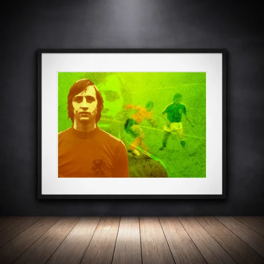 Johan Cruyff-inspired Holland Netherlands The Turn framed football print