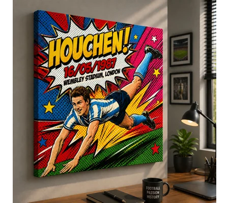 Houchen 1987 Coventry Football-Inspired Pop Art Tribute Canvas Wall Art