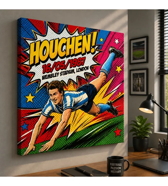 Houchen 1987 Coventry Football-Inspired Pop Art Tribute Canvas Wall Art