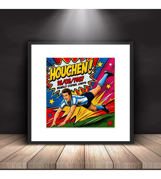 Houchen 1987 Coventry Football-Inspired Pop Art Tribute Framed Wall Art