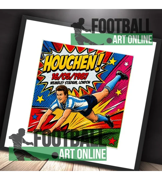 Houchen 1987 Coventry Football-Inspired Pop Art Tribute Framed Wall Art