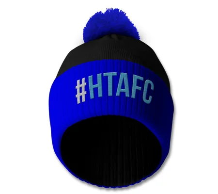Huddersfield Embroidered Hashtag Retro-Style Bobble Hat