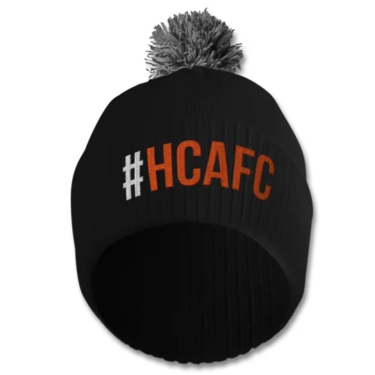 Hull City-inspired football bobble hat, a warm and soft retro-style gift for supporters