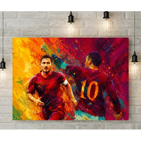 Il Capitano | Roma Totti-Inspired Tribute Canvas Wall Art