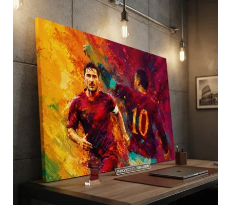 Il Capitano | Roma Totti-Inspired Tribute Canvas Wall Art