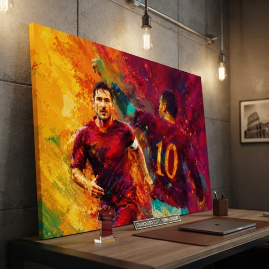 Il Capitano | Roma Totti-Inspired Tribute Canvas Wall Art