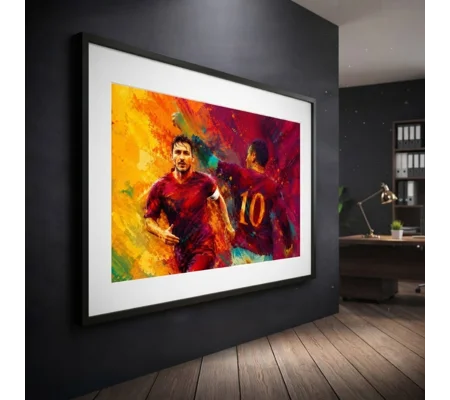 Il Capitano | Roma Totti-Inspired Tribute Framed Wall Art