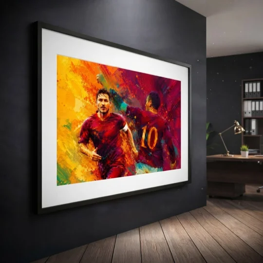 Il Capitano | Roma Totti-Inspired Tribute Framed Wall Art