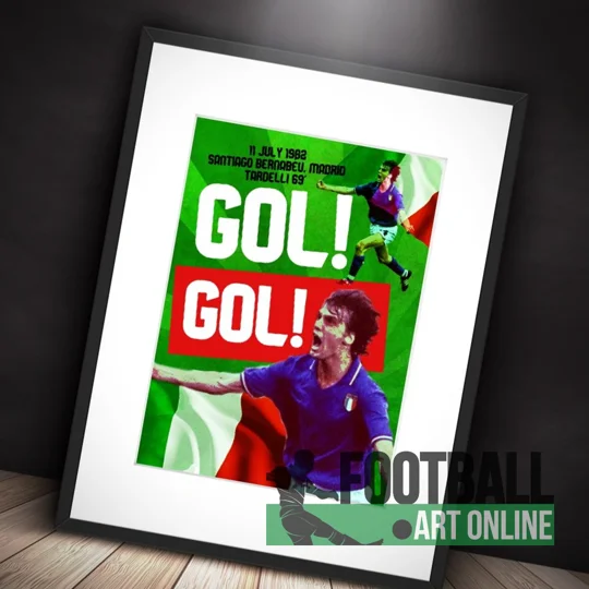 Italy Marco Tardelli 1982 World Cup Framed Print