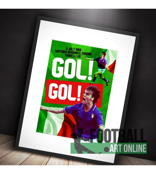 Italy Marco Tardelli 1982 World Cup Framed Print