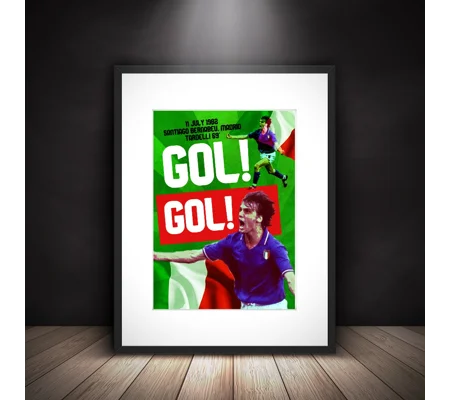 Italy Marco Tardelli 1982 World Cup Framed Print