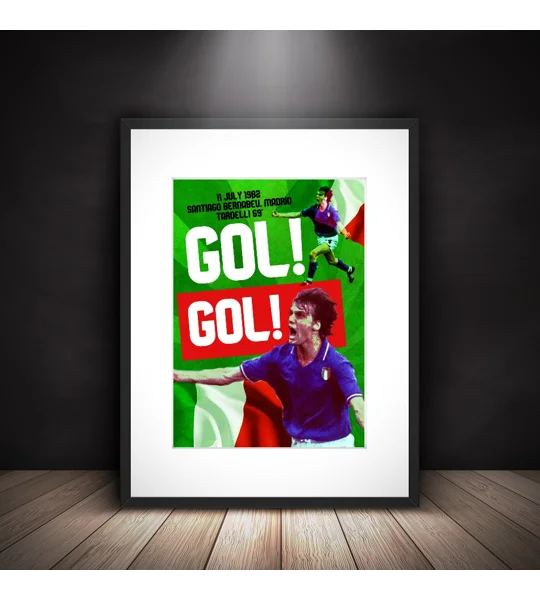 Italy Marco Tardelli 1982 World Cup Framed Print