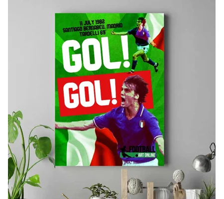 Italy Marco Tardelli 1982 World Cup Canvas Print