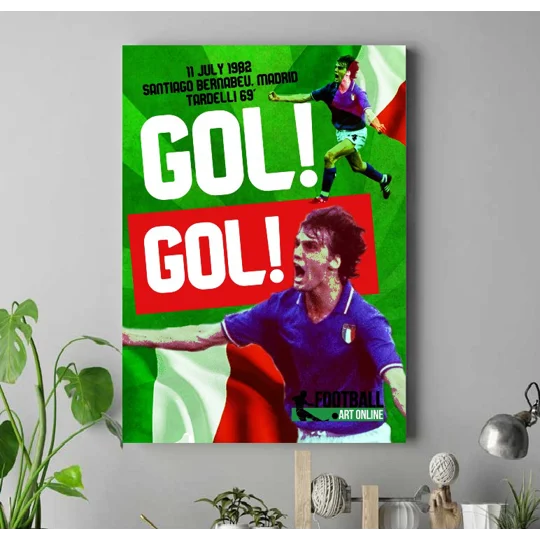 Italy Marco Tardelli 1982 World Cup Canvas Print