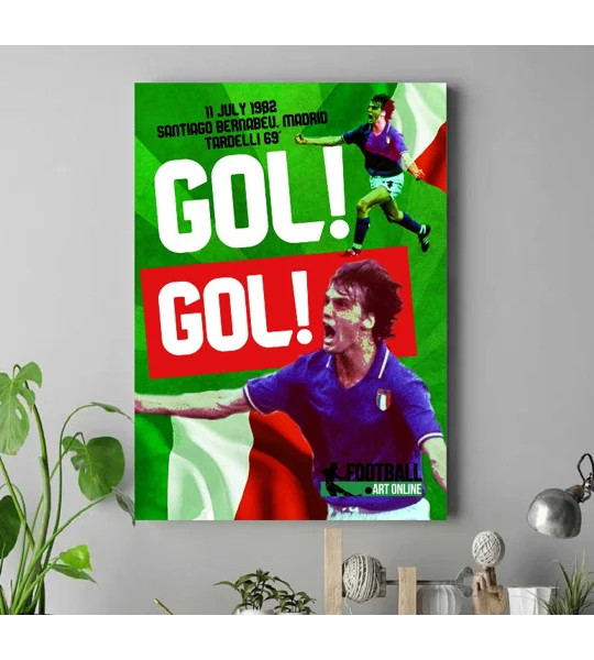 Italy Marco Tardelli 1982 World Cup Canvas Print