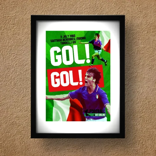 Italy Marco Tardelli 1982 World Cup Framed Print