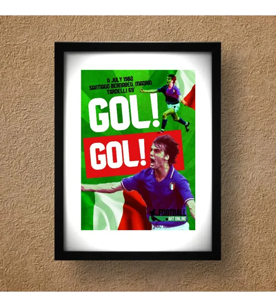 Italy Marco Tardelli 1982 World Cup Framed Print