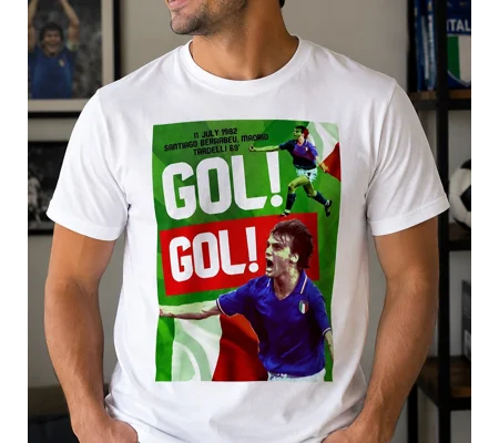 Italy Tardelli-Inspired 1982 World Cup Celebration Fan T-Shirt