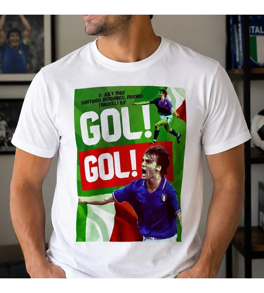 Italy Tardelli-Inspired 1982 World Cup Celebration Fan T-Shirt