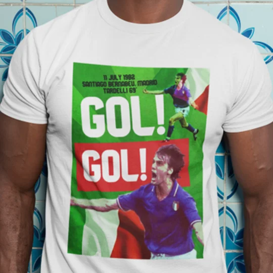 Italy Tardelli-Inspired 1982 World Cup Celebration Fan T-Shirt