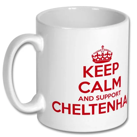 Keep Calm and Support Cheltenham mug football gift idea with glossy finish