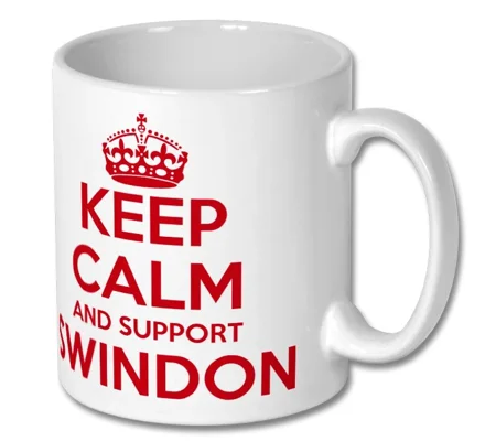 Keep Calm and Support Swindon Novelty Mug
