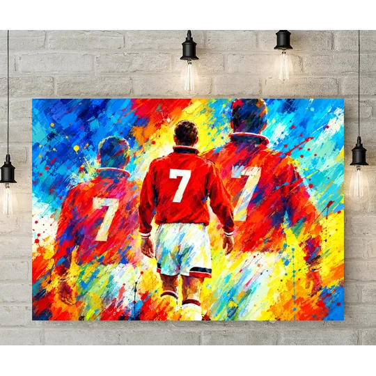 Eric Cantona-inspired Manchester United football wall art on canvas