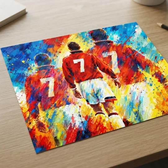 King Eric Manchester United Cantona-inspired retro abstract art print