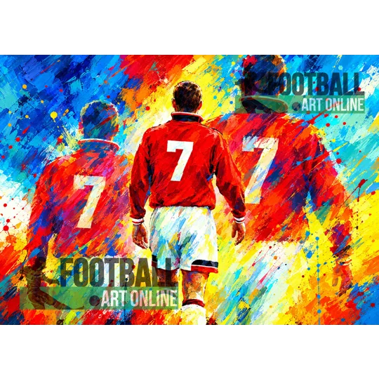 Eric Cantona-inspired retro Manchester United artwork in A4 and A3