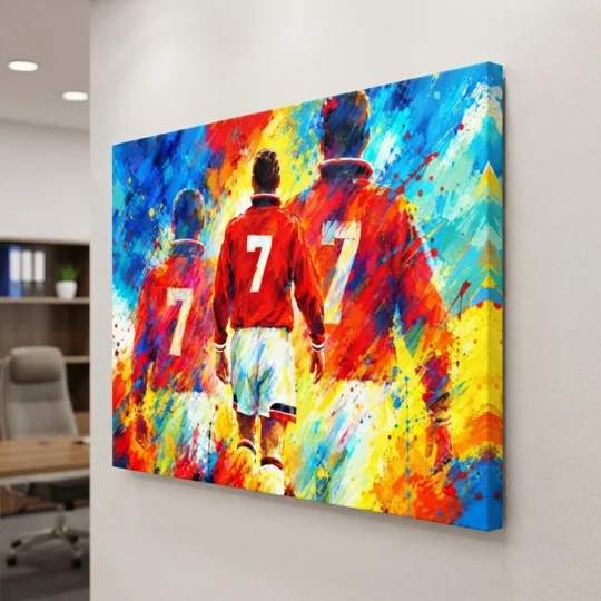 King Eric Manchester United Cantona-inspired retro canvas print