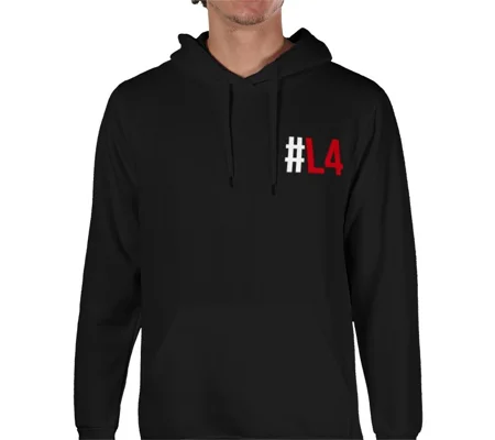 L4 Hashtag Black Hoodie | Liverpool Postcode Fan Top