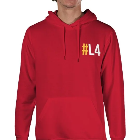 L4 Hashtag Red Hoodie | Liverpool Postcode Fan Top