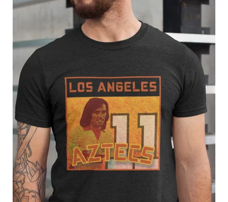 Los Angeles Aztecs George Best T-Shirt Black – Retro Football Icon Tee