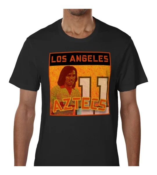 Los Angeles Aztecs George Best T-Shirt Black – Retro Football Icon Tee