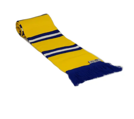 Leeds Colours Retro Style Football Bar Scarf Yellow