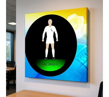 Leeds-Inspired Football Figure Art 20 x 20in Canvas Print | Soccer Wall Art